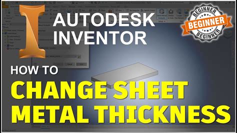 how to change sheet metal thickness in inventor|inventor sheet metal exercises pdf.